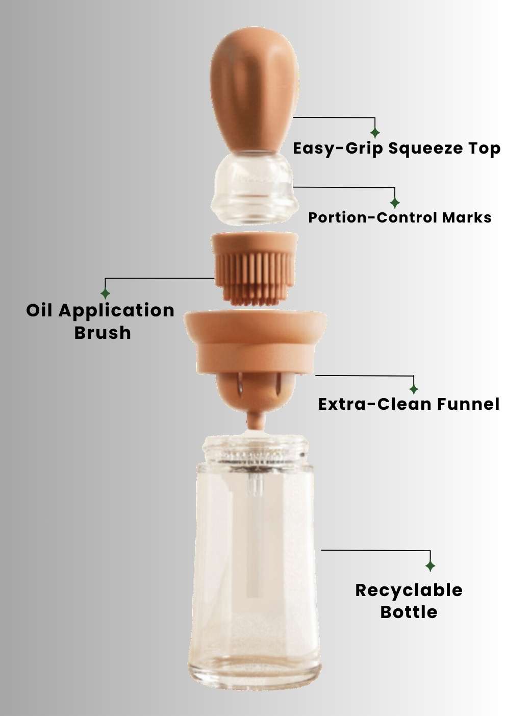 Portion-Controlled Eco Oil Dispenser & Brush